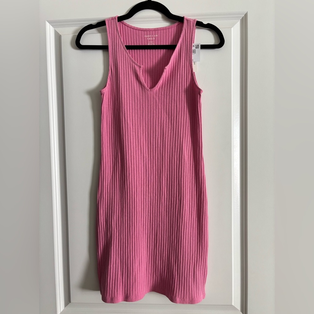 NWT American Eagle Pink Sleeveless Ribbed Dress